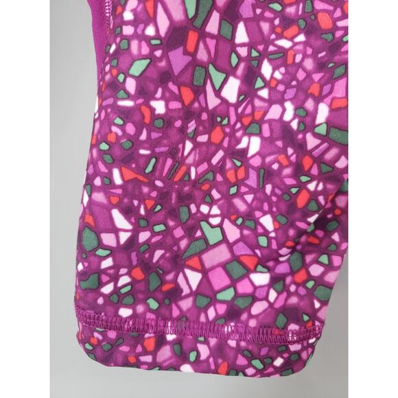 Lululemon Real Quick Crop Paradise Camo Multi Regal Plum‎ Leggings Size 10 - Picture 3 of 6